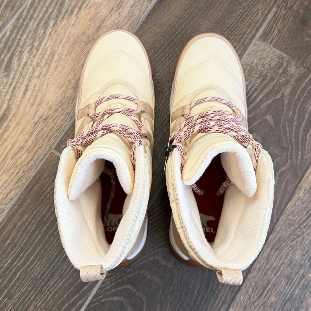 SOREL Women's Honey White Whitney II Plus Lace Waterproof Boots—10 - Picture 14 of 16